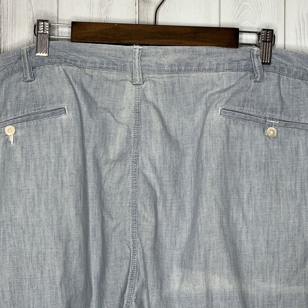MENS POLO RALPH LAUREN BLUE‎ CHAMBRAY RIBBON TUXEDO STRIPE CHINO WALK SHORTS 50 - Picture 8 of 16
